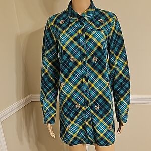 Plaid Long Sleeve Women's Top